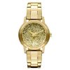 DKNY gold plated stainless steel Ladies Crystal Bezel Designer Watch NY8717