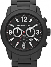 Michael Kors Chronograph Black Ion-plated Mens Watch MK8196