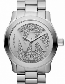 Michael Kors Women's Silver Stainless-Steel Quartz Watch with Silver Dial MK5544