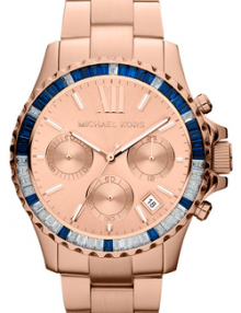 Michael Kors Everest Chronograph Rose Dial Rose Gold-tone Ladies Watch MK5755