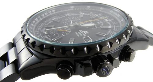 Casio EF527BK-1AV Edifice Mens Chronograph Slide Rule Function Date Display Watch
