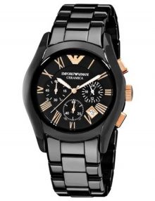 Emporio Armani AR1410 Ceramica Gents Black Ceramic Chronograph Watch