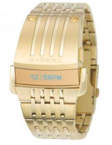 Diesel Men's Digital Gold Tone Stainless Steel LED 70's Watch DZ7112
