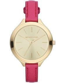 Michael Kors Runway Gold Women's Mk2298 Leather Watch-0