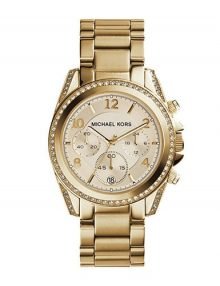 Michael Kors MK5166 Blair Ladies Gold Plated Stainless Steel Chronograph Watch