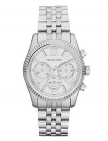 Michael Kors Lexington Silver Women's Mk5555 Steel Watch-0
