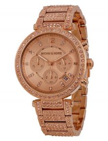 Michael Kors MK5663 Uptown Glam Parker Women's Gold-Tone Chronograph Stainless Steel Watch