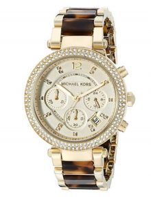 Michael Kors MK5688 Parker Ladies Gold Plated Stainless Steel Chronograph Watch
