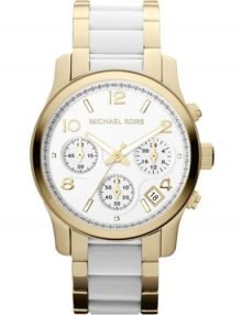 Michael Kors Runway Silver Women's Mk5742 Gold Watch-0