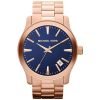 Michael Kors Runway Blue Women's Mk7065 Rose Gold Watch-0