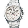 Casio Men's Edifice EF-521D-7A Silver Stainless-Steel Quartz Watch with White Dial