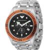 Armani Chronograph Black Men's Ar0552 Steel Watch-0