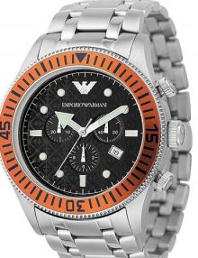 Armani Chronograph Black Men's Ar0552 Steel Watch-0