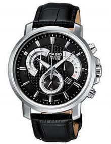 Casio Black Men's Ben-506L-1A Leather Watch-0