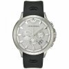 Emporio Armani Gents Sport Chronograph Black Rubber Strap Watch AR0634