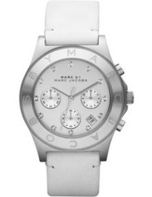 New Marc Jacobs MBM1187 Ladies White Leather Chrono Watch
