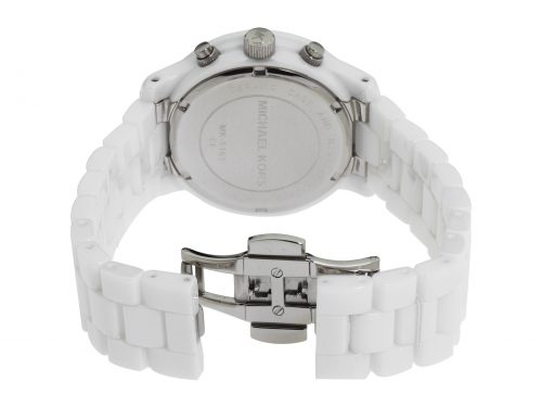 Michael Kors Women's White Ceramic Bracelet Chronograph Watch MK5161