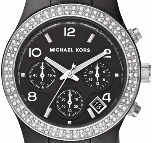 Michael Kors Women's MK5190 Black Ceramic Runway Glitz Watch