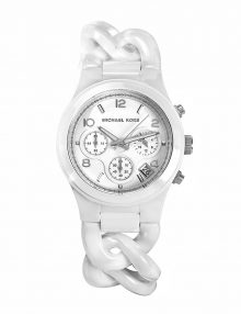Michael Kors Women's MK5387 Ceramic Classic Chronograph White Watch