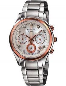 Casio Sheen Shn-5003Ps-7A Silver Womens' Steel Wrist Watch-0