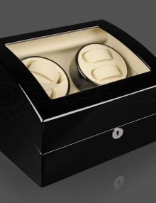 Watch case Automatic 4 Leather Black