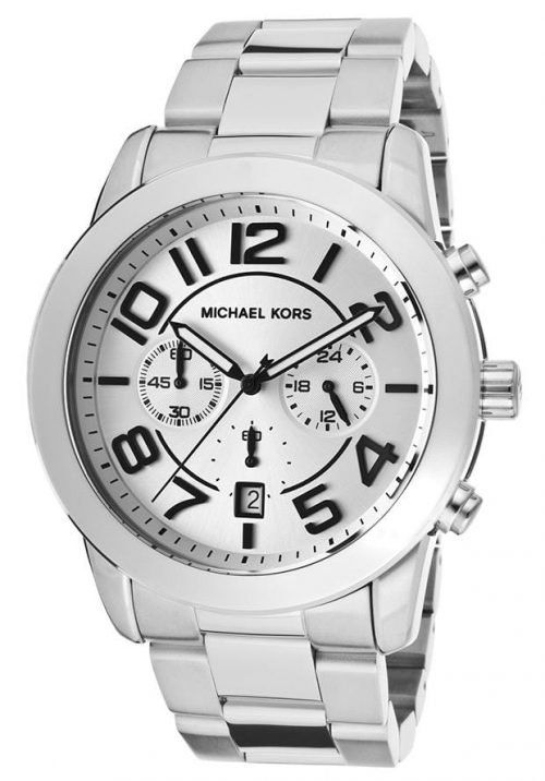 Michael Kors Men's MK8290 Chronograph Silver Steel Bracelet Quartz Watch
