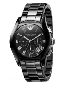 Emporio Armani Ceramic Black Chronograph Dial Men's Watch AR1400