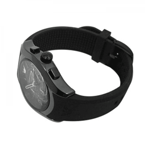 Emporio Armani AR1430 Mens Black Ceramic Case Watch Black Silicone