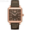 Emporio Armani AR1622 Men's Classic Brown Leather Strap Watch
