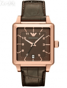 Emporio Armani AR1622 Men's Classic Brown Leather Strap Watch