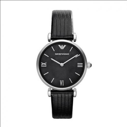 Emporio Armani AR1678 Ladies Retro Black Pearl Watch