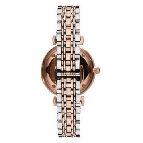 Emporio Armani AR1683 Ladies Pearl and Rose Gold Gianni T-Bar Watch