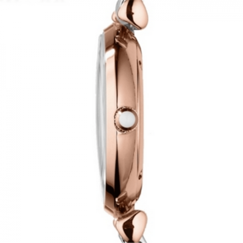 Emporio Armani AR1683 Ladies Pearl and Rose Gold Gianni T-Bar Watch
