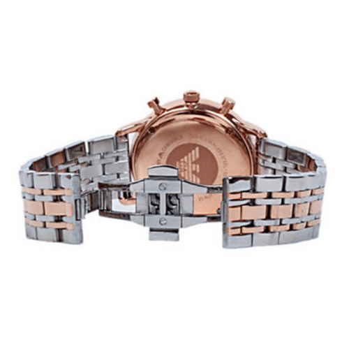 Emporio Armani AR1721 Mens Grey And Rose Gold IP Gianni Watch