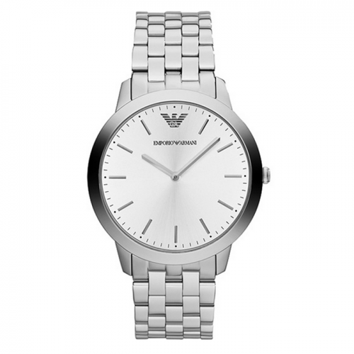 Emporio Armani AR1745 Mens Cream and Silver Dino Watch
