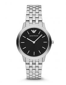 Emporio Armani AR1749 Mens Black Dial Stainless steel Watch
