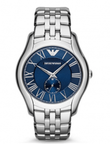 Emporio AR1789 Armani Classic Blue Dial Stainless Steel Mens Watch