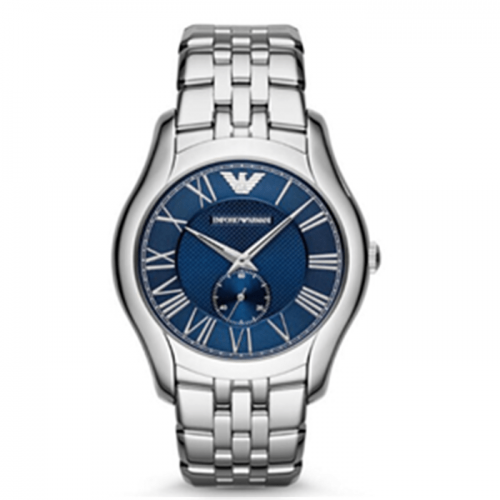 Emporio AR1789 Armani Classic Blue Dial Stainless Steel Mens Watch