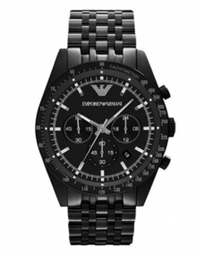 Emporio Armani AR5989 Men's Sportivo Black Stainless Steel Chronograph Watch