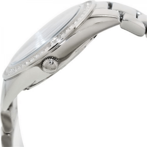 Emporio Armani AR5992 Women's Classic Silver Stainless Steel Analog Quartz Watch with Mother-Of-Pearl Dial