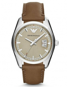 Emporio Armani AR6016 Tan Leather Brown Dial Men's Watch