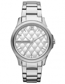 Armani Exchange AX5200 Silver Quilted Dial Stainless Steel Ladies Watch