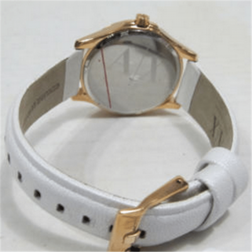Armani Exchange AX5205 Ladies White Rose Gold IP Watch