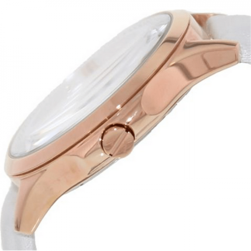 Armani Exchange AX5205 Ladies White Rose Gold IP Watch