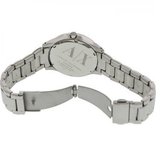 Armani Exchange AX5208 Silver Quilted Crystal Dial Stainless Steel Ladies Watch