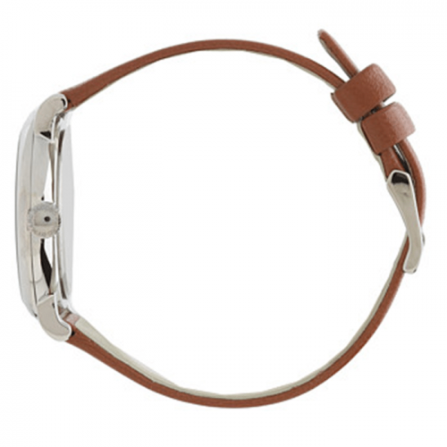 Marc By Marc Jacobs MBM1265 Baker Silver Tone Tan Leather Watch