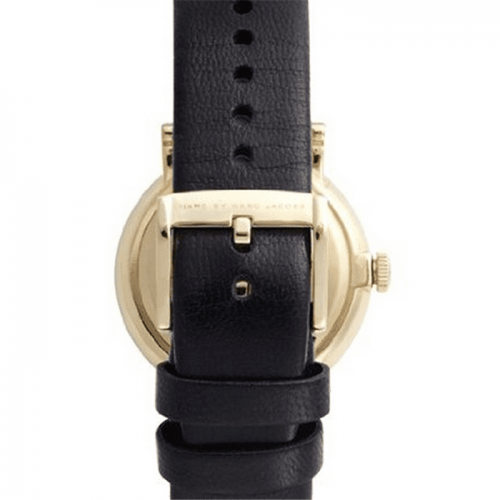 Marc by Marc Jacobs MBM1269 Baker Gold-Tone Black Leather Ladies Watch
