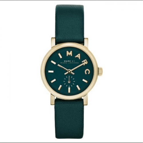 Marc Jacobs MBM1272 Women's Baker Mini Green Leather Band Green Dial Watch