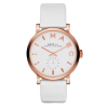 Marc By Marc Jacobs MBM1283 Baker Rose Gold Tone White Leather Watch