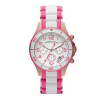 Marc Jacobs MBM2593 Rock Chronograph Pink and White Silicone Ladies Watch